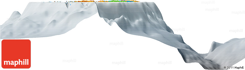 Political Horizon Map of Palau, lighten, semi-desaturated
