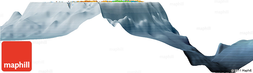 Political Horizon Map of Palau, semi-desaturated