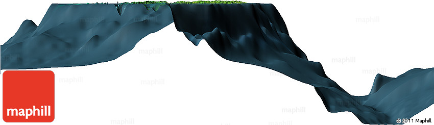Satellite Horizon Map of Palau, darken