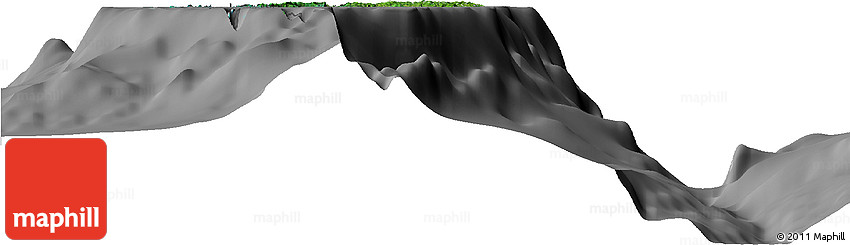 Satellite Horizon Map of Palau, desaturated