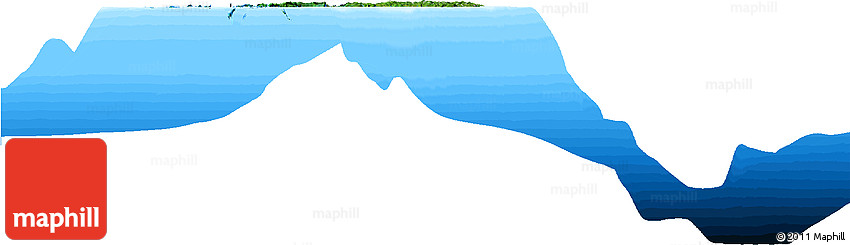 Satellite Horizon Map of Palau, single color outside, bathymetry sea