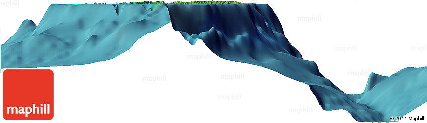 Satellite Horizon Map of Palau, single color outside