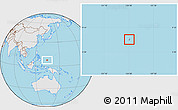 Gray Location Map of Palau, lighten, desaturated, land only