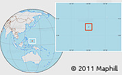 Gray Location Map of Palau, lighten, semi-desaturated, land only