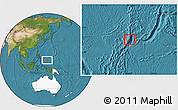 Satellite Location Map of Palau, highlighted continent