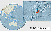 Savanna Style Location Map of Palau, lighten, land only, hill shading