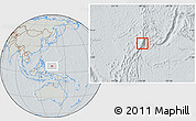 Savanna Style Location Map of Palau, lighten, semi-desaturated, hill shading