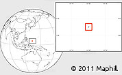 Shaded Relief Location Map of Palau, blank outside