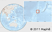 Shaded Relief Location Map of Palau, lighten