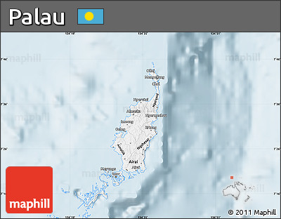 Classic Style Map of Palau