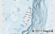 Gray Map of Palau, single color outside