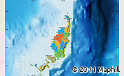 Political Map of Palau, physical outside