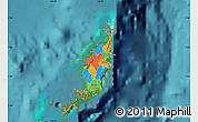 Political Map of Palau, satellite outside