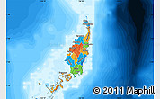 Political Map of Palau, semi-desaturated, land only