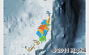 Political Map of Palau, semi-desaturated