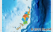 Political Map of Palau, shaded relief outside
