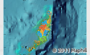 Political Map of Palau, single color outside, satellite sea