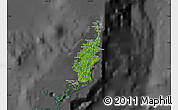 Satellite Map of Palau, darken, desaturated