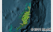 Satellite Map of Palau, darken