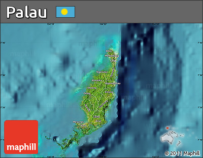 Satellite Map of Palau