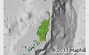Satellite Map of Palau, lighten, desaturated