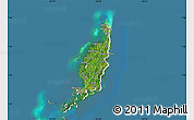 Satellite Map of Palau, lighten, land only