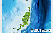 Satellite Map of Palau, physical outside
