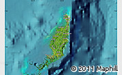 Satellite Map of Palau, single color outside