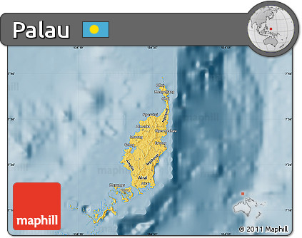 Savanna Style Map of Palau