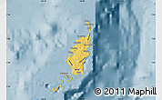 Savanna Style Map of Palau, single color outside