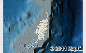 Shaded Relief Map of Palau, darken
