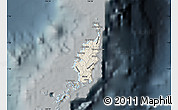 Shaded Relief Map of Palau, darken, semi-desaturated