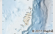 Shaded Relief Map of Palau, lighten