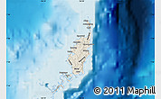 Shaded Relief Map of Palau, lighten, semi-desaturated, land only