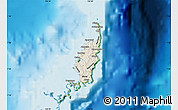Shaded Relief Map of Palau, satellite outside, shaded relief sea