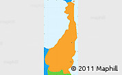 Political Simple Map of Ngaraard