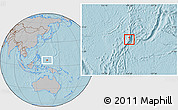 Gray Location Map of Ngatpang, hill shading
