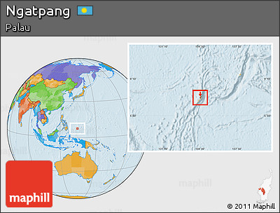 Political Location Map of Ngatpang