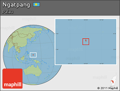 Savanna Style Location Map of Ngatpang