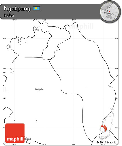 Blank Simple Map of Ngatpang