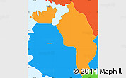 Political Simple Map of Ngatpang