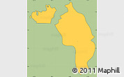 Savanna Style Simple Map of Ngatpang, cropped outside