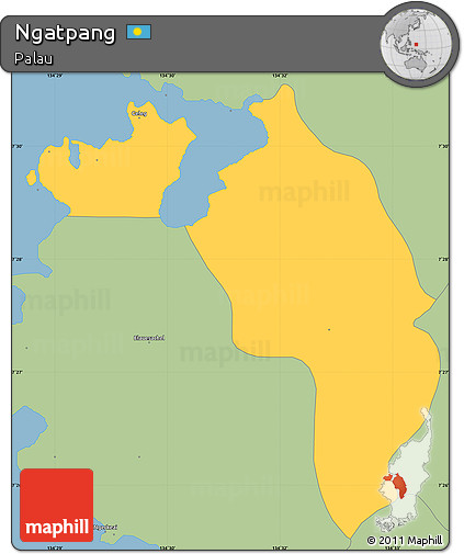 Savanna Style Simple Map of Ngatpang