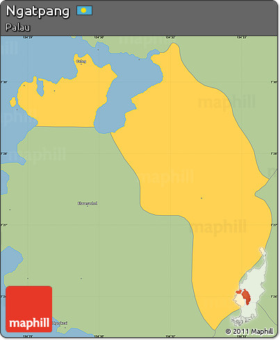 Savanna Style Simple Map of Ngatpang
