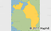 Savanna Style Simple Map of Ngatpang, single color outside
