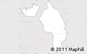 Silver Style Simple Map of Ngatpang, cropped outside