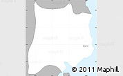 Gray Simple Map of Ngiwal, single color outside
