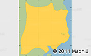 Savanna Style Simple Map of Ngiwal, single color outside