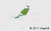 Satellite Panoramic Map of Palau, cropped outside
