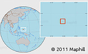 Gray Location Map of Peleliu, highlighted country, within the entire country